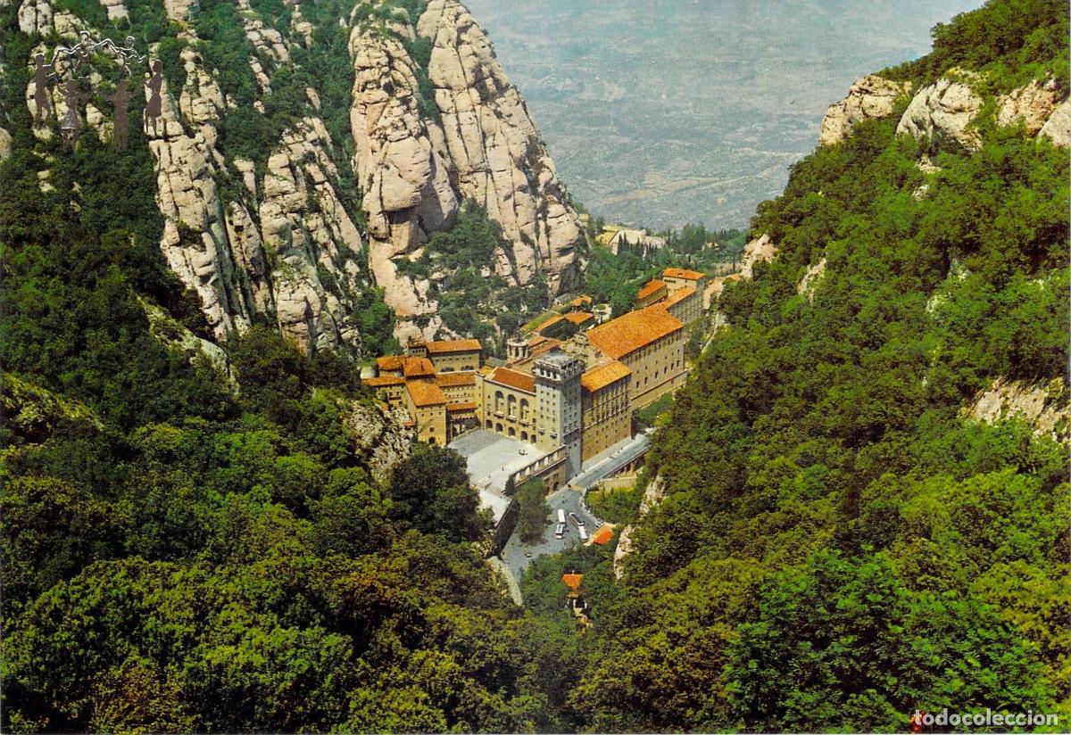 Postales: Postal de Montserrat Vista General desde San Juan Catalu&ntilde;a