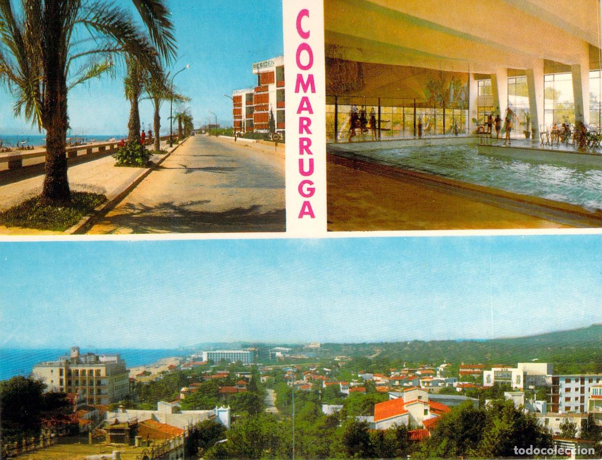 Postales: Postal de Comarruga-Vendrell, Costa Dorada Tarragona, Vistas y Piscina