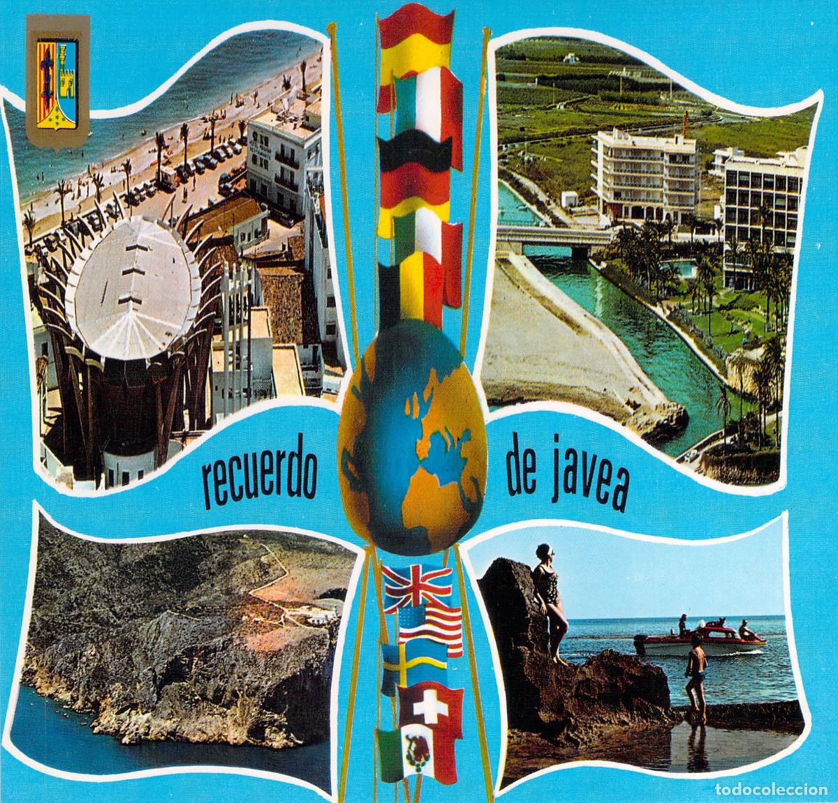 Postales: Postal Recuerdo de Javea con Vistas y Banderas de la Amistad