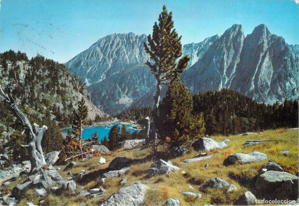Postales: Postal Pirineos de L&eacute;rida El Pallars Valle de Espot y Lago Ratera
