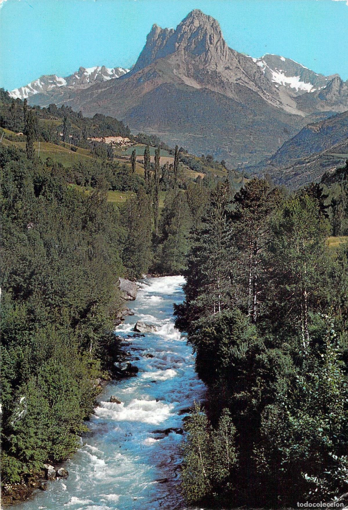 Postales: Postal de Sallent de G&aacute;llego, Pe&ntilde;a Foratata y R&iacute;o G&aacute;llego