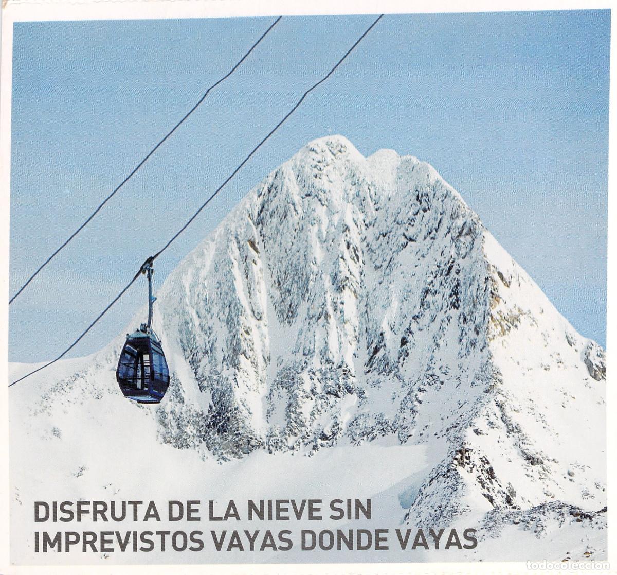 Postales: Postal Publicitaria RACE Seguro de Ski y Nieve con Telef&eacute;rico