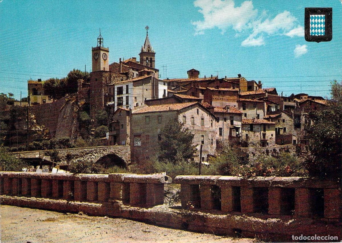 Postales: Postal de Gironella, Barcelona - Vista Parcial con Puente y Torre