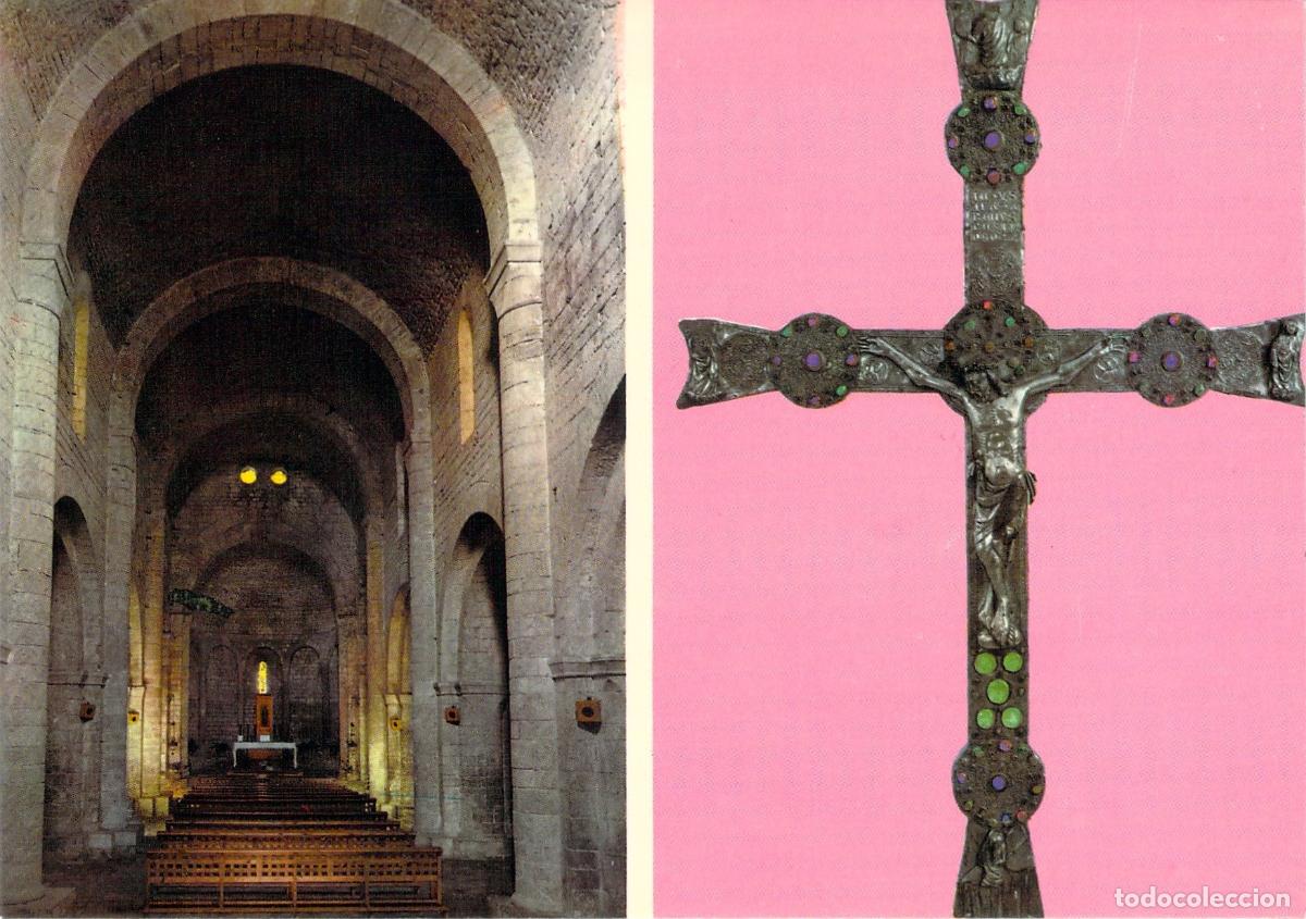 Postales: Postal Monasterio de Santa Mar&iacute;a de Vilabertr&aacute;n Cruz e Interior