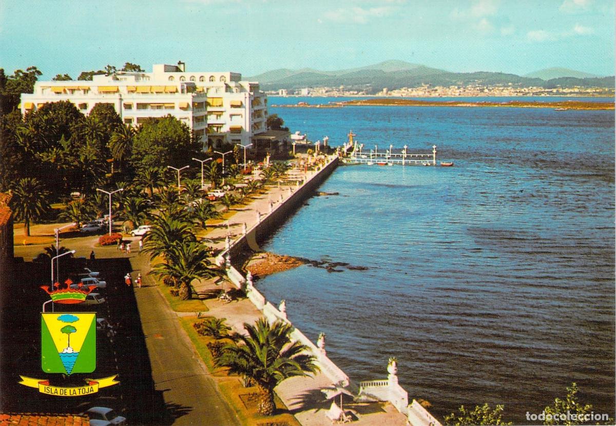 Postales: Postal de la Isla de la Toja, Gran Hotel y Paseo Mar&iacute;timo