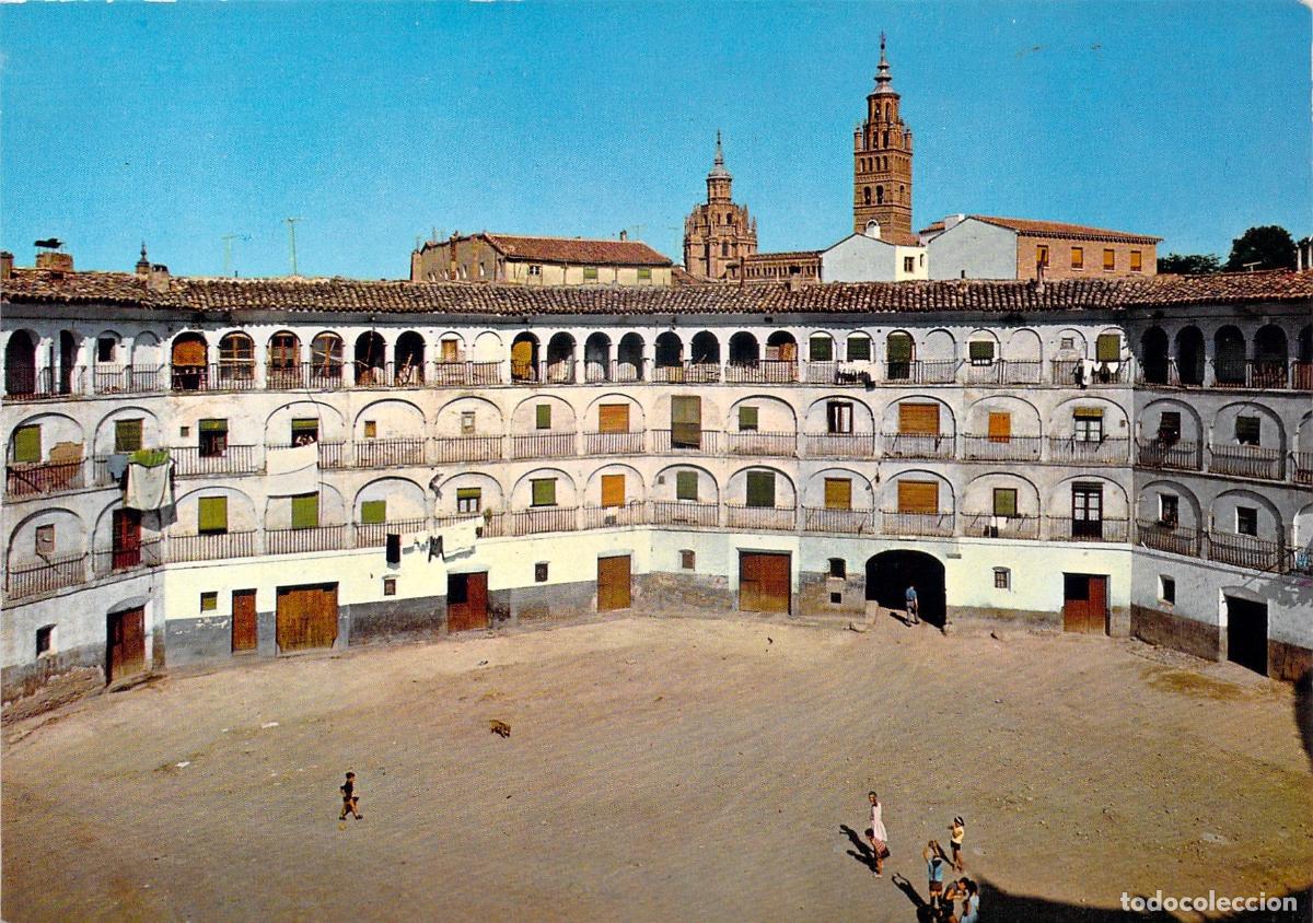 Postales: Postal Antigua Plaza de Toros de Tarazona y Catedral