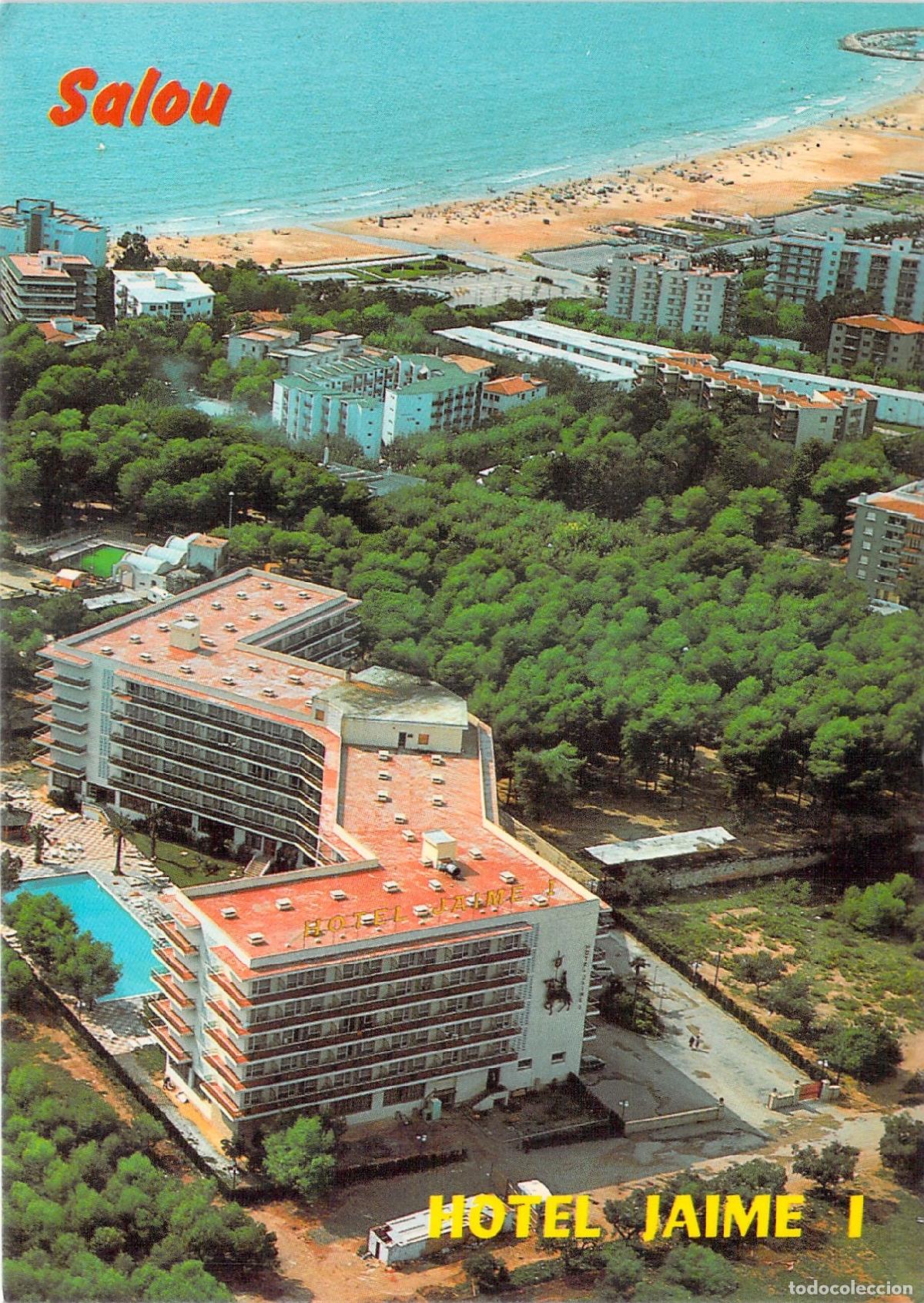 Postales: Postal de Salou - Hotel Jaime I y Vista A&eacute;rea de la Costa Dorada