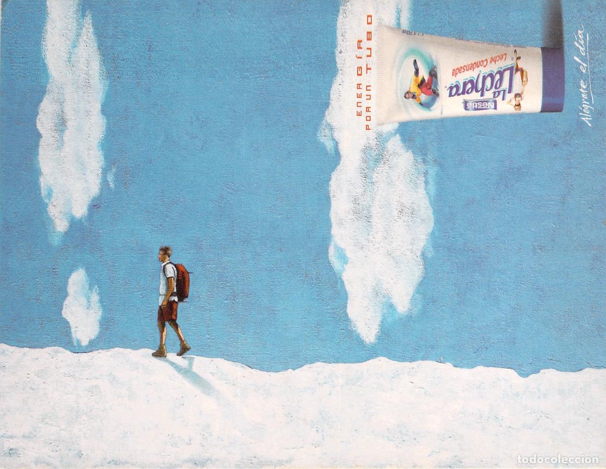 Postales: Postal Publicitaria Nestl&eacute; La Lechera Leche Condensada Energ&iacute;a por un Tubo