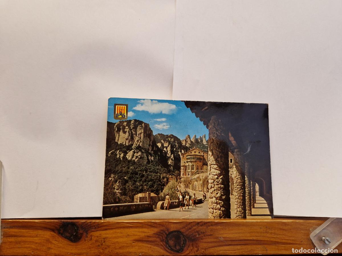 Postales: BONITA POSTAL CIRCULADA. MONTSERRAT. ABSIDE DELA BASILICA.