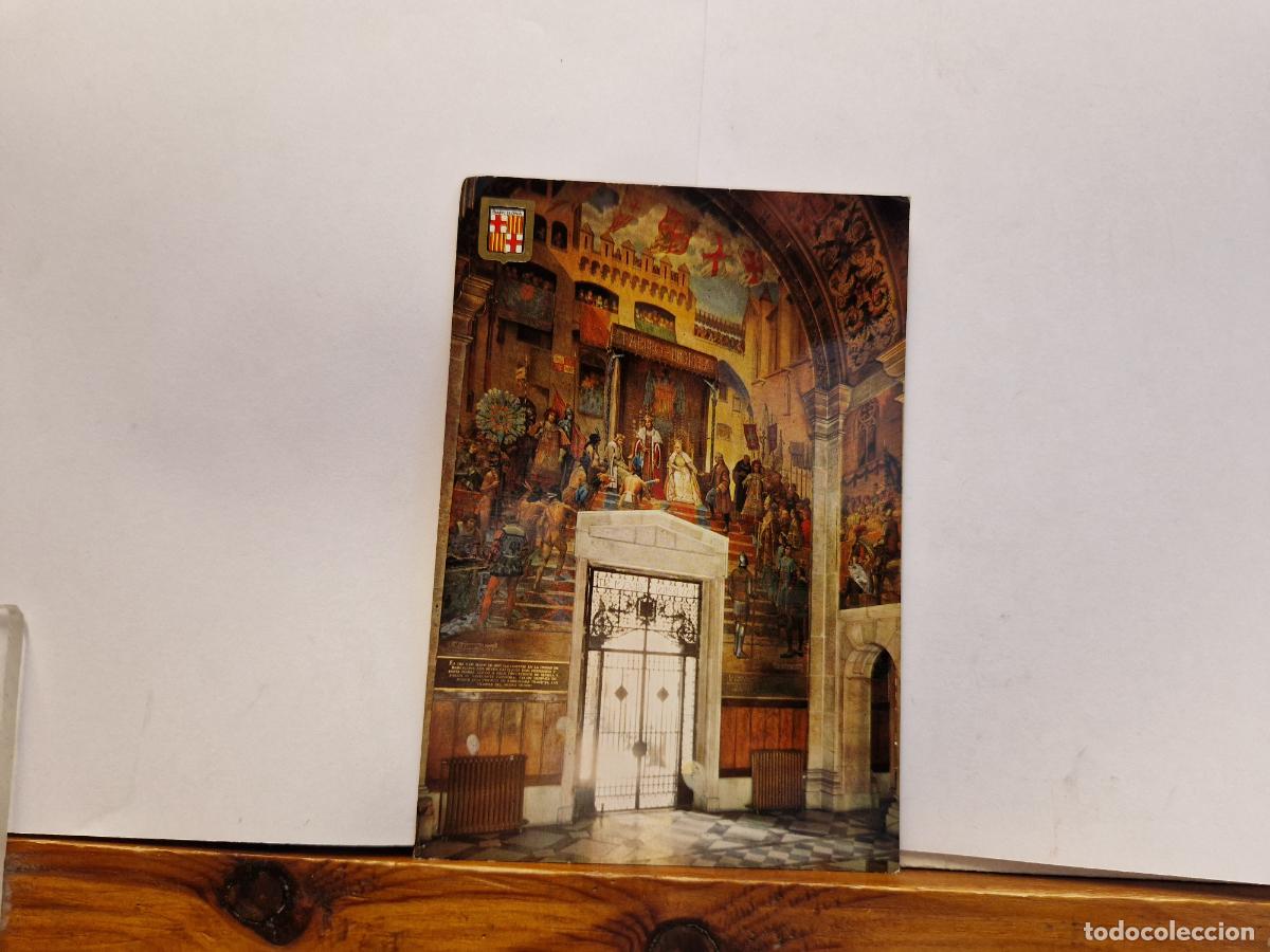 Postales: BONITA POSTAL CIRCULADA. BARCELONA BARRIO GOTICO. PALACIO DE LA DIPUTACION.