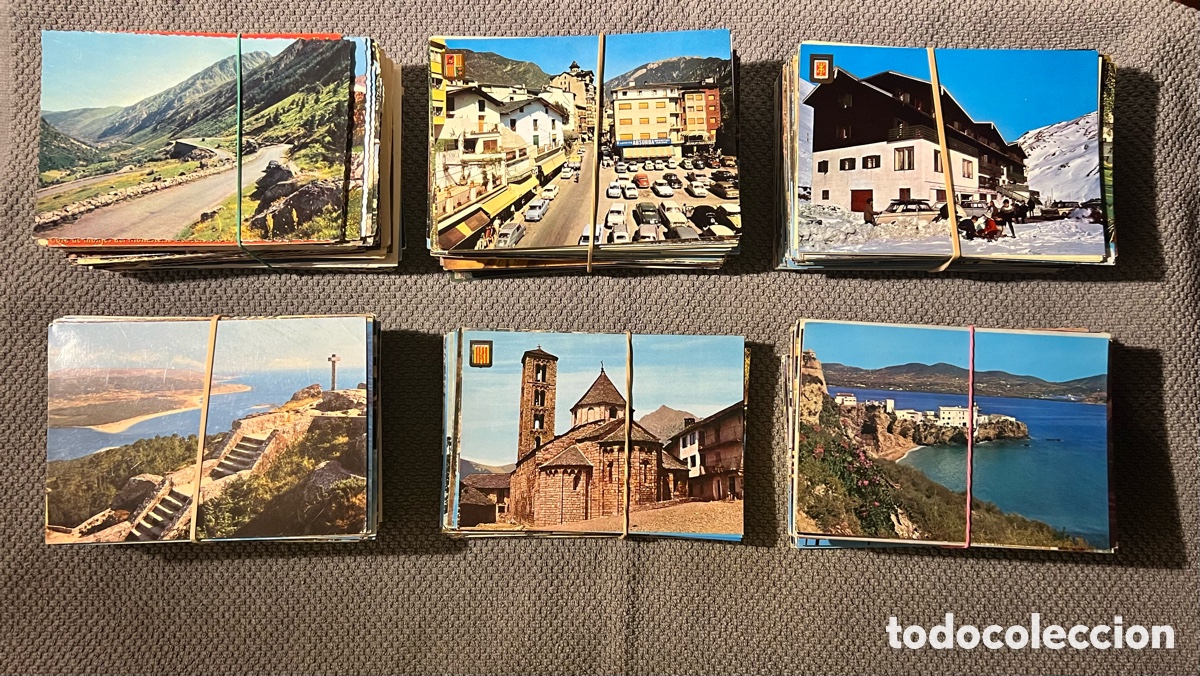 Postales: 800 Postales a color de Espa&ntilde;a y algunas pocas de Europa. 4 Kg., aproximadamente