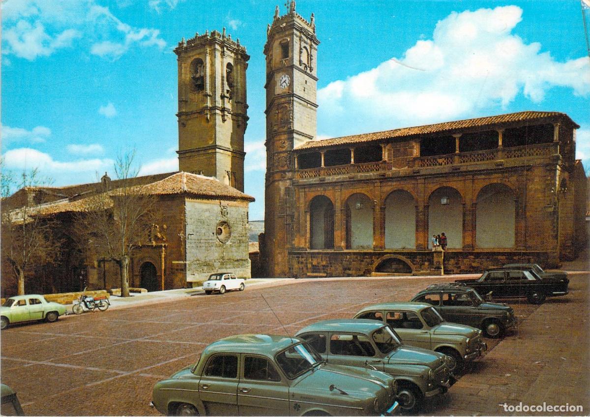 Postales: Postal Alcaraz Albacete Iglesia Trinidad Torre del Tard&oacute;n y Lonja