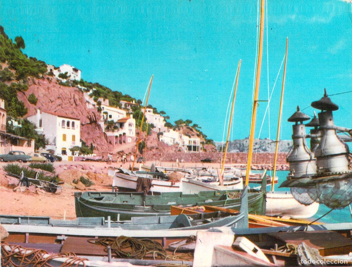 Postales: Postal Playa de Pescadores en Estartit Costa Brava con Barcas