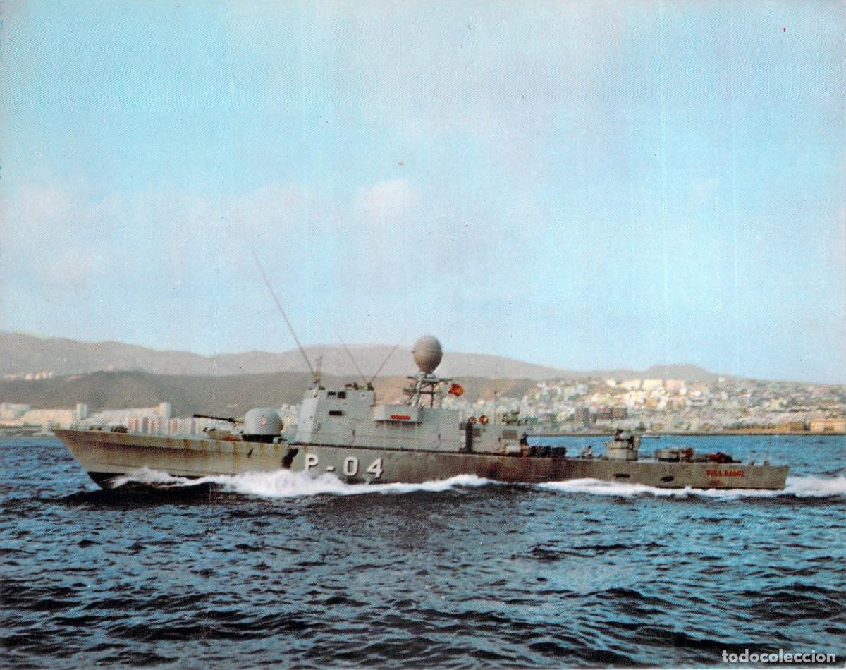 Postales: Postal Armada Espa&ntilde;ola Patrullero Ca&ntilde;onero Villaamil P-04