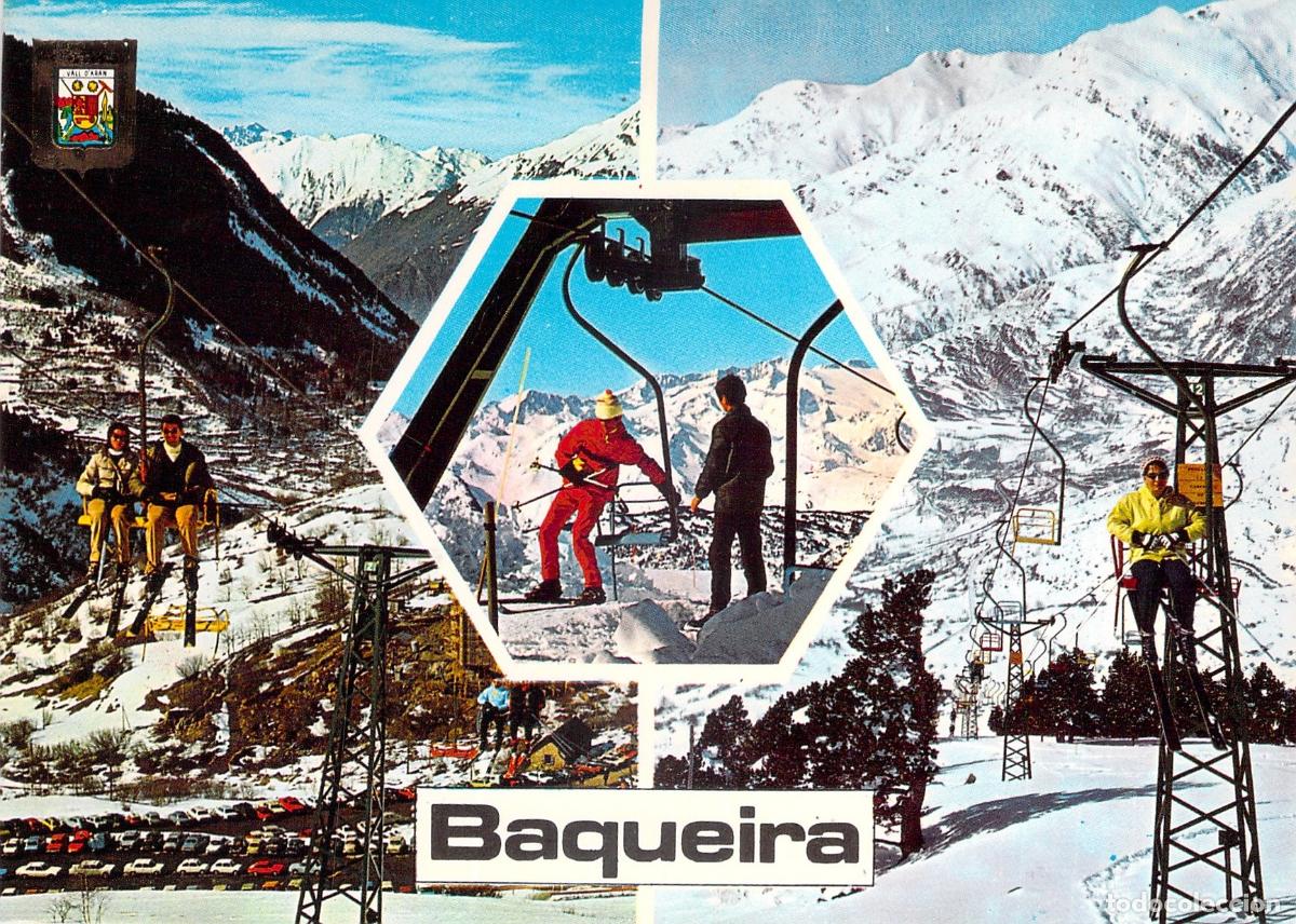 Postales: Postal de Baqueira, Pirineo Catal&aacute;n - Diversos Aspectos y Telesilla