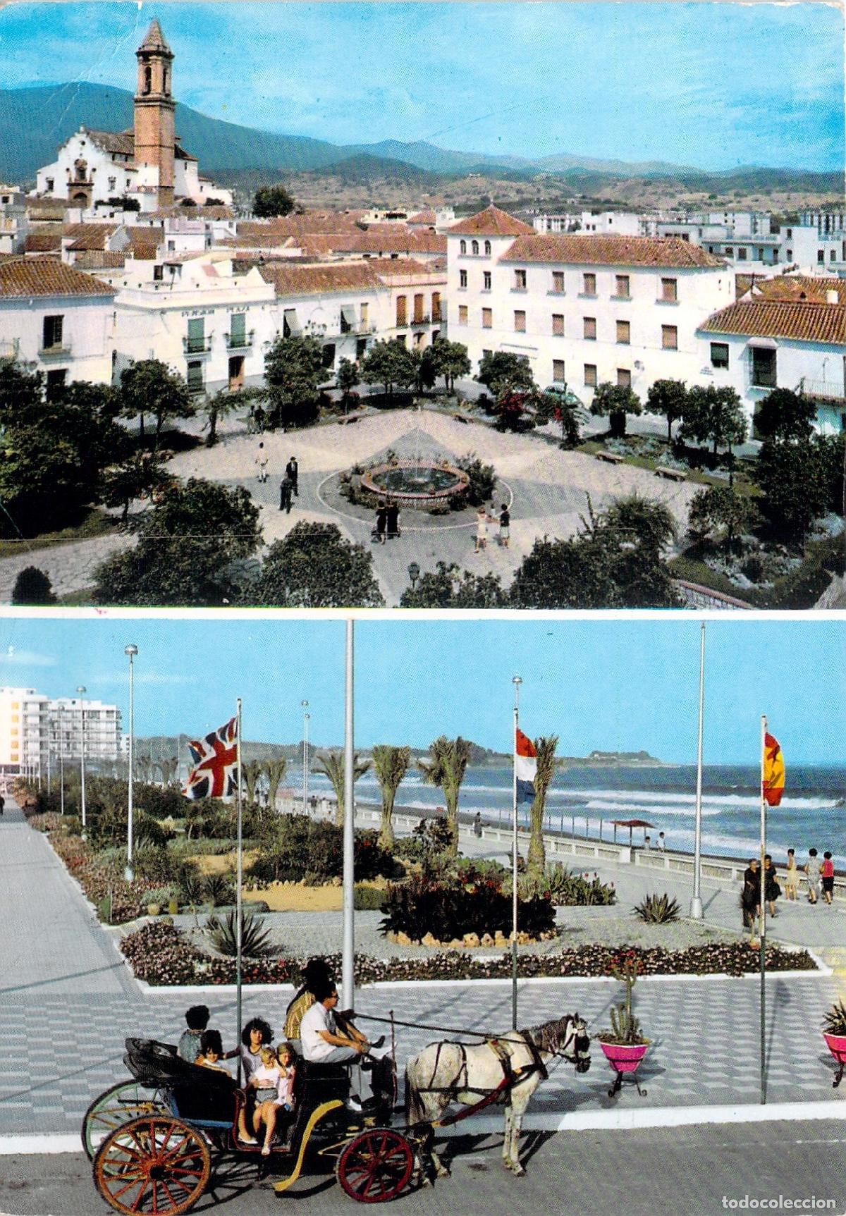 Postales: Postal de Estepona M&aacute;laga Costa del Sol Plaza y Paseo Mar&iacute;timo