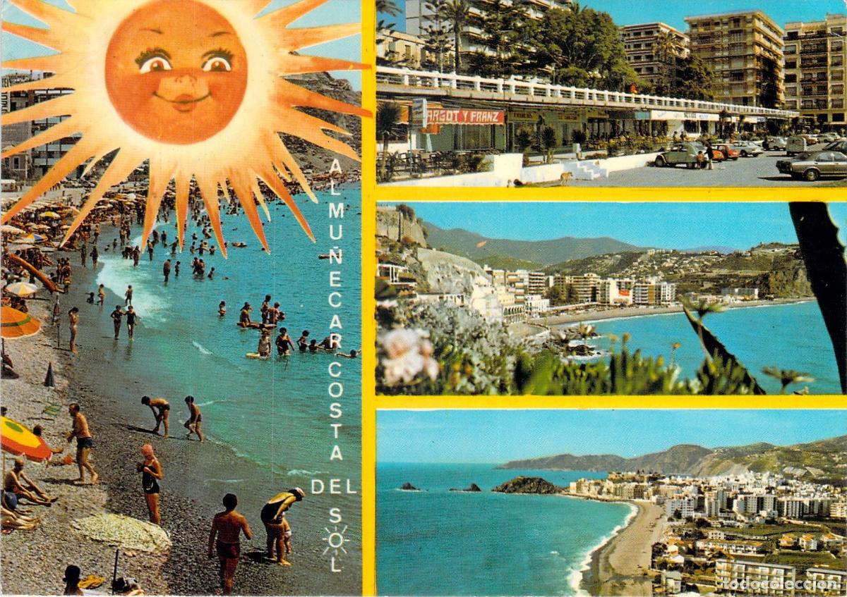 Postales: Postal de Almu&ntilde;&eacute;car Costa del Sol Granada