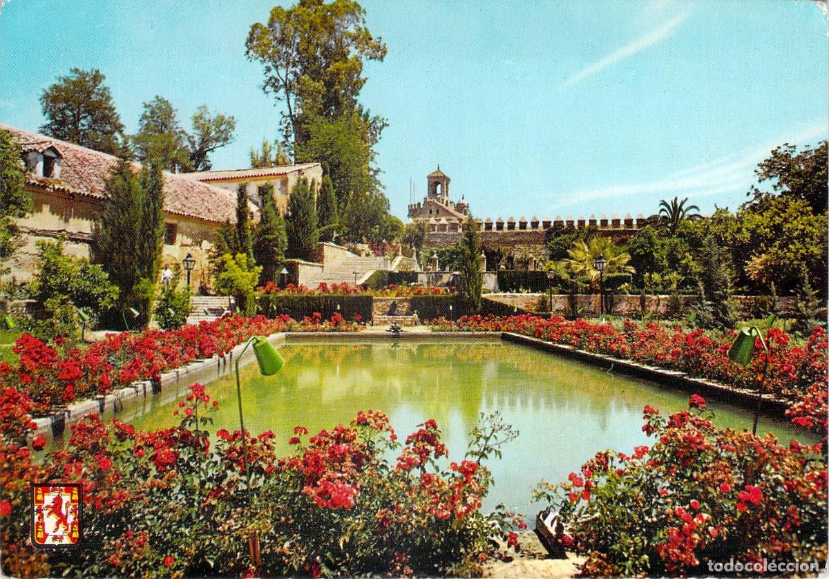 Postales: Postal de los Jardines del Alc&aacute;zar en C&oacute;rdoba