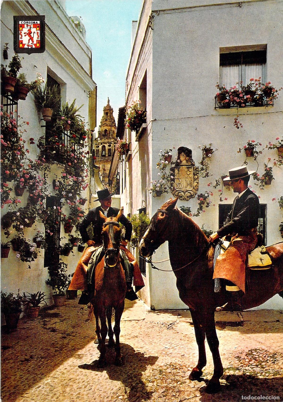 Postales: Postal de Caballistas en la Calleja de las Flores, Cordoba