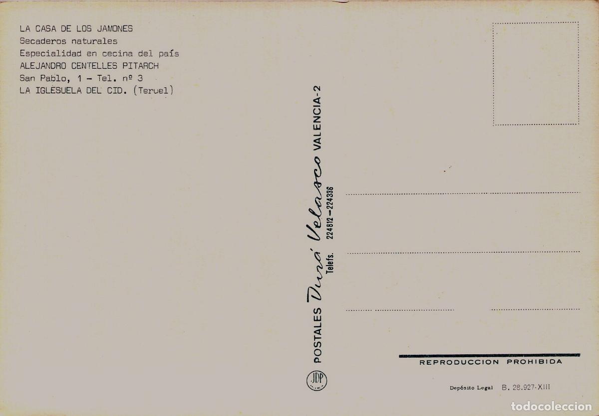 Postales: Postal de La Casa de los Jamones en La Iglesuela del Cid, Teruel - Foto 2
