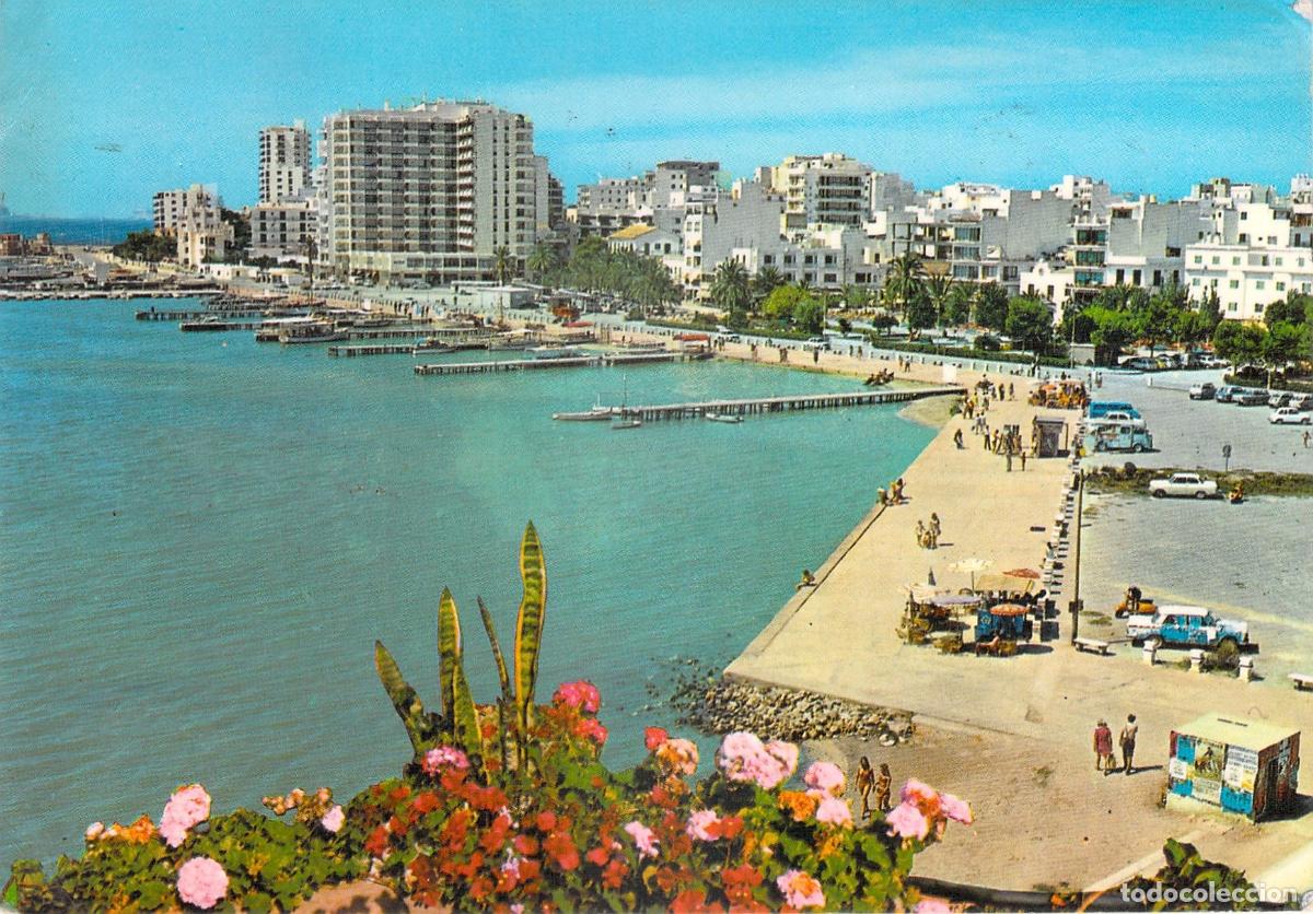 Postales: Postal de la Bah&iacute;a de San Antonio Abad en Ibiza