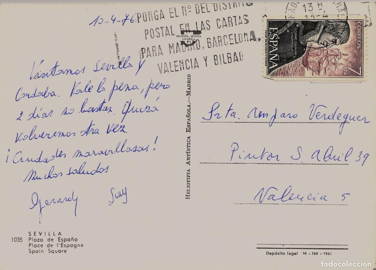Postales: Postal de Plaza de Espa&ntilde;a en Sevilla - Foto 2