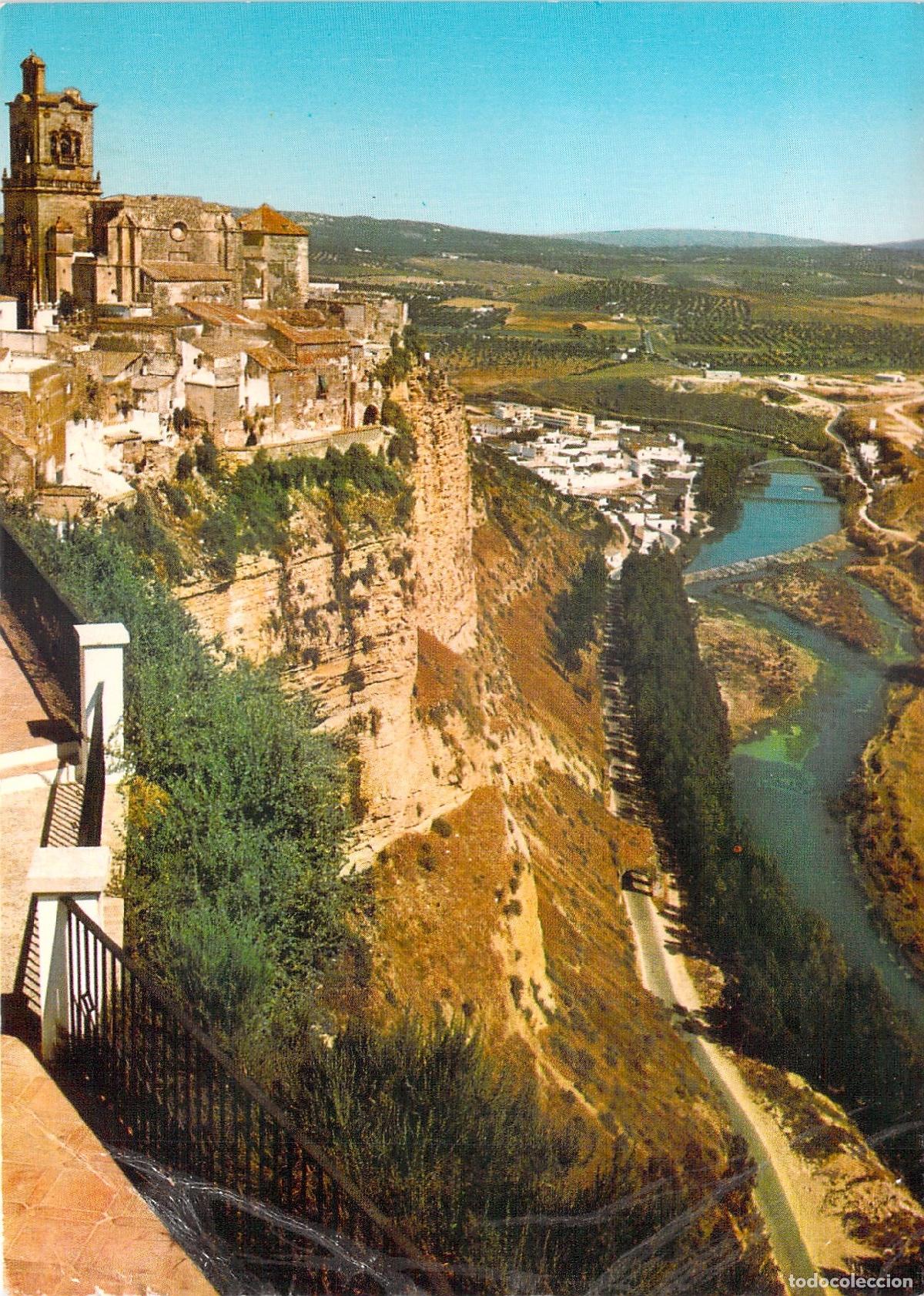 Postales: Postal de Arcos de la Frontera y el R&iacute;o Guadalete