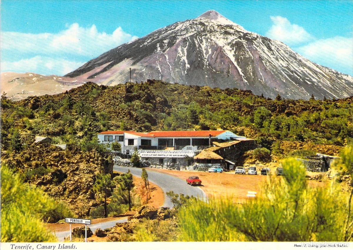 Postales: Postal de El Teide y restaurante en El Portillo, Tenerife