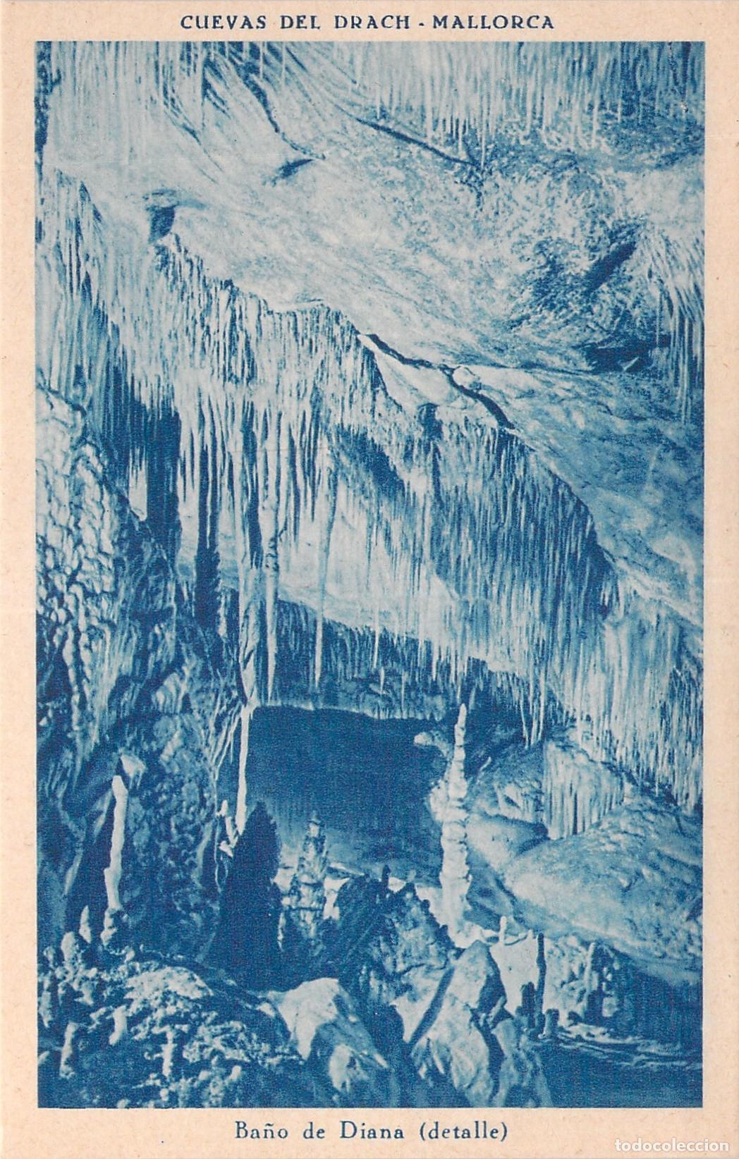 Postales: Postal de las Cuevas del Drach Ba&ntilde;o de Diana en Mallorca