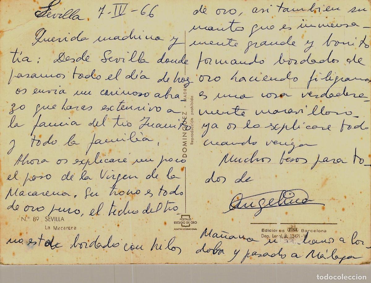 Postales: Postal de la Virgen de la Macarena en Sevilla - Foto 2