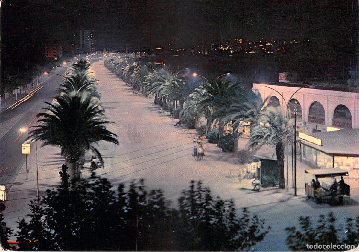 Postales: Postal de Salou: Paseo del Conquistador de noche