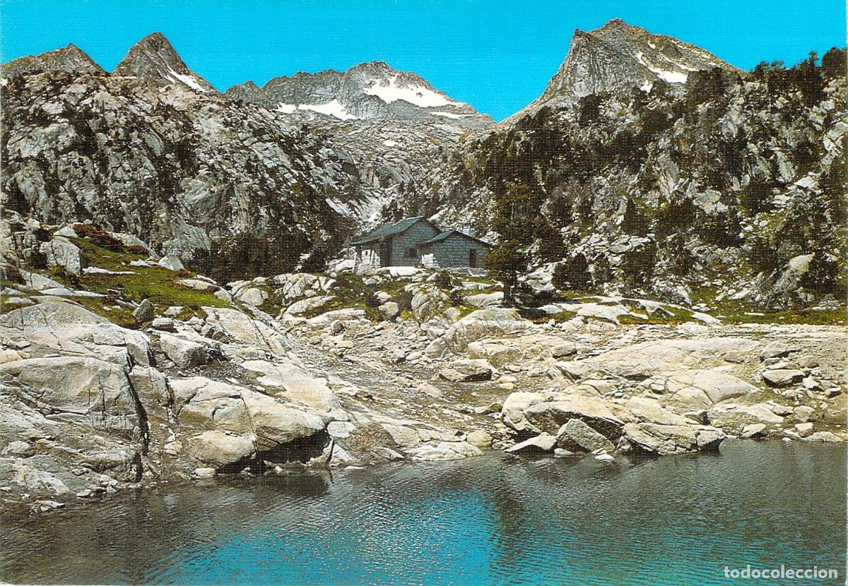 Postales: Postal de Estany Tort de Peguera y Refugio J.M. Blanc en Pirineo Catal&aacute;n