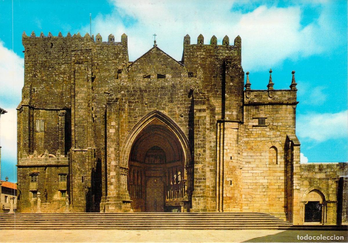 Postales: Postal de la Fachada de la Catedral de Tui en Pontevedra