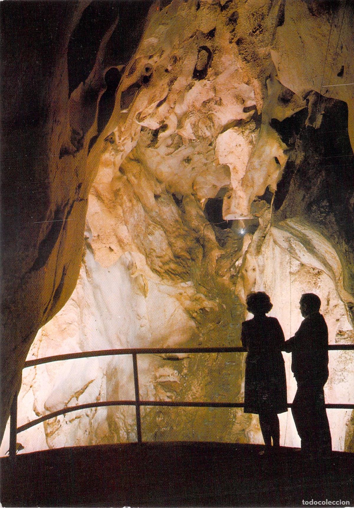 Postales: Postal de la Cueva del Tesoro en M&aacute;laga Sala del Volc&aacute;n