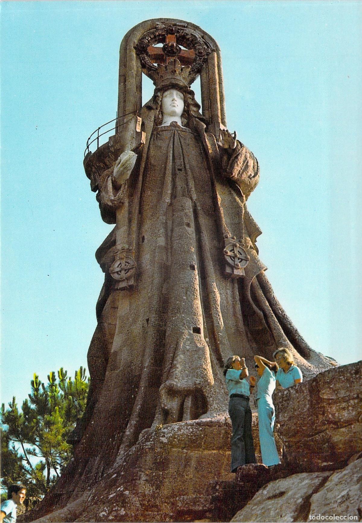 Postales: Postal de la Virgen de la Roca en Baiona, Pontevedra