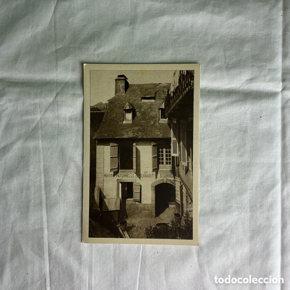 Postales: Postal Lourdes Maison Paternelle de Bernadette Blanco y negro Original de la &eacute;poca