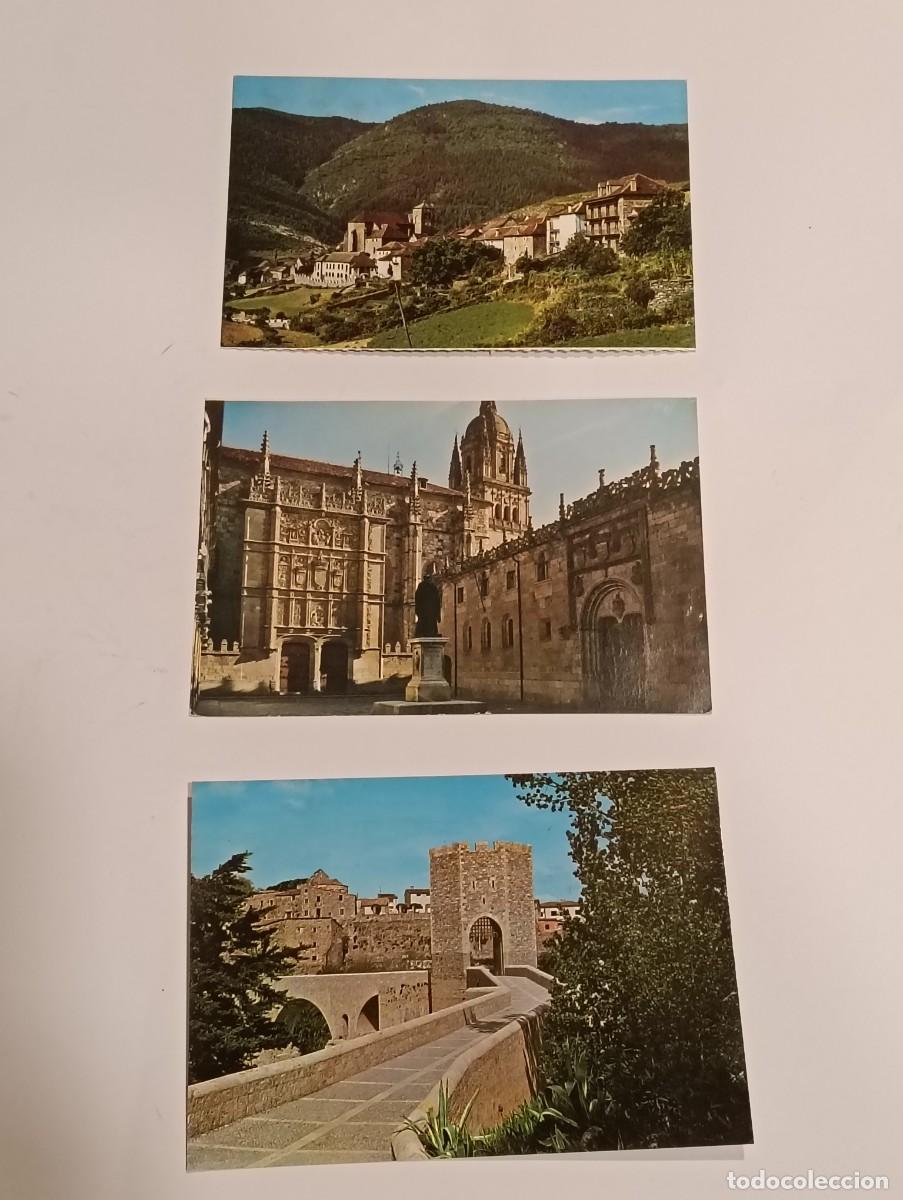 Postales: Lote 3 Postales Vintage - Besal&uacute; (Girona), Salamanca y Ans&oacute; (Huesca) - A&ntilde;os 60 / 70