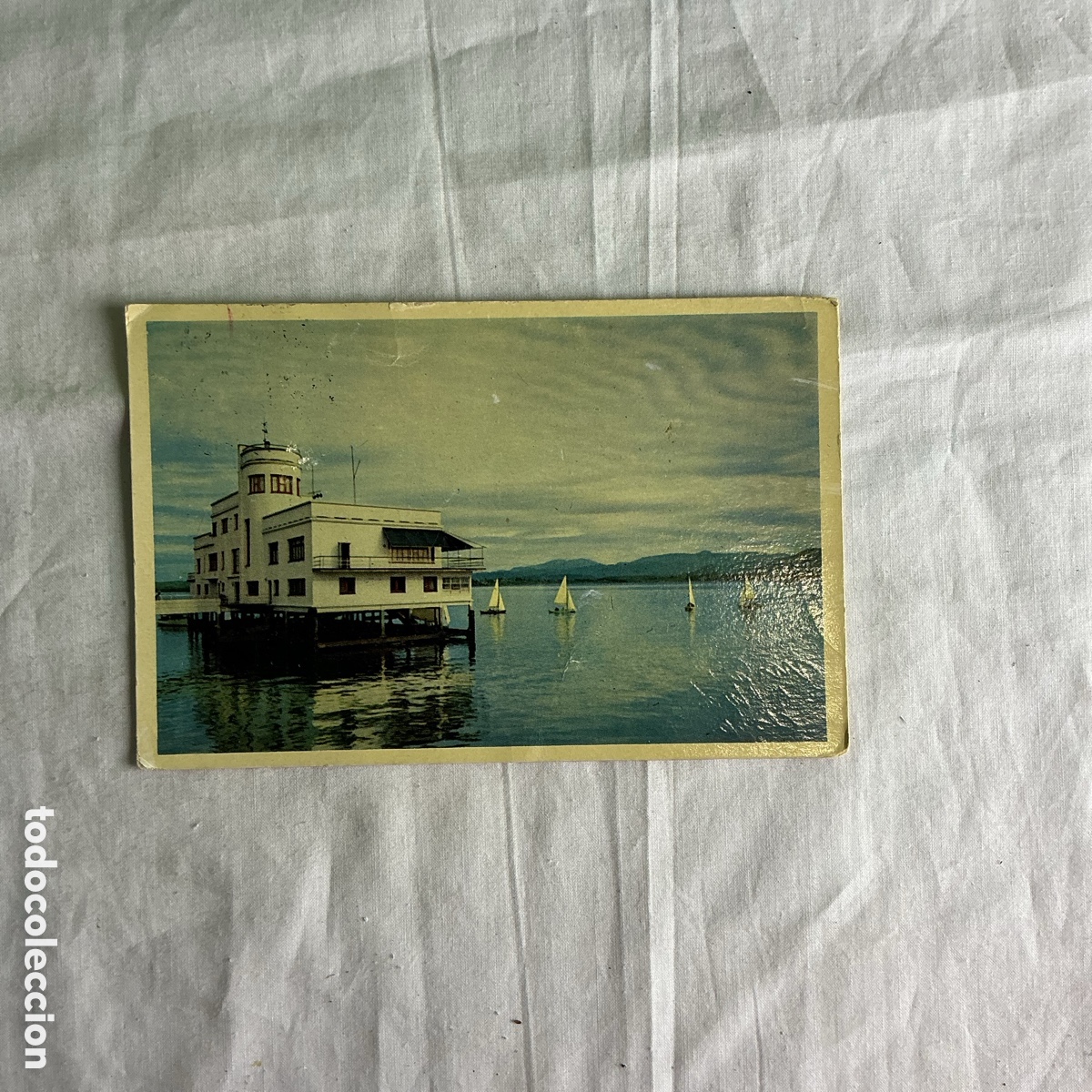 Postales: Postal Club Mar&iacute;timo &ndash; Embarcadero &ndash; Color Original de la &eacute;poca