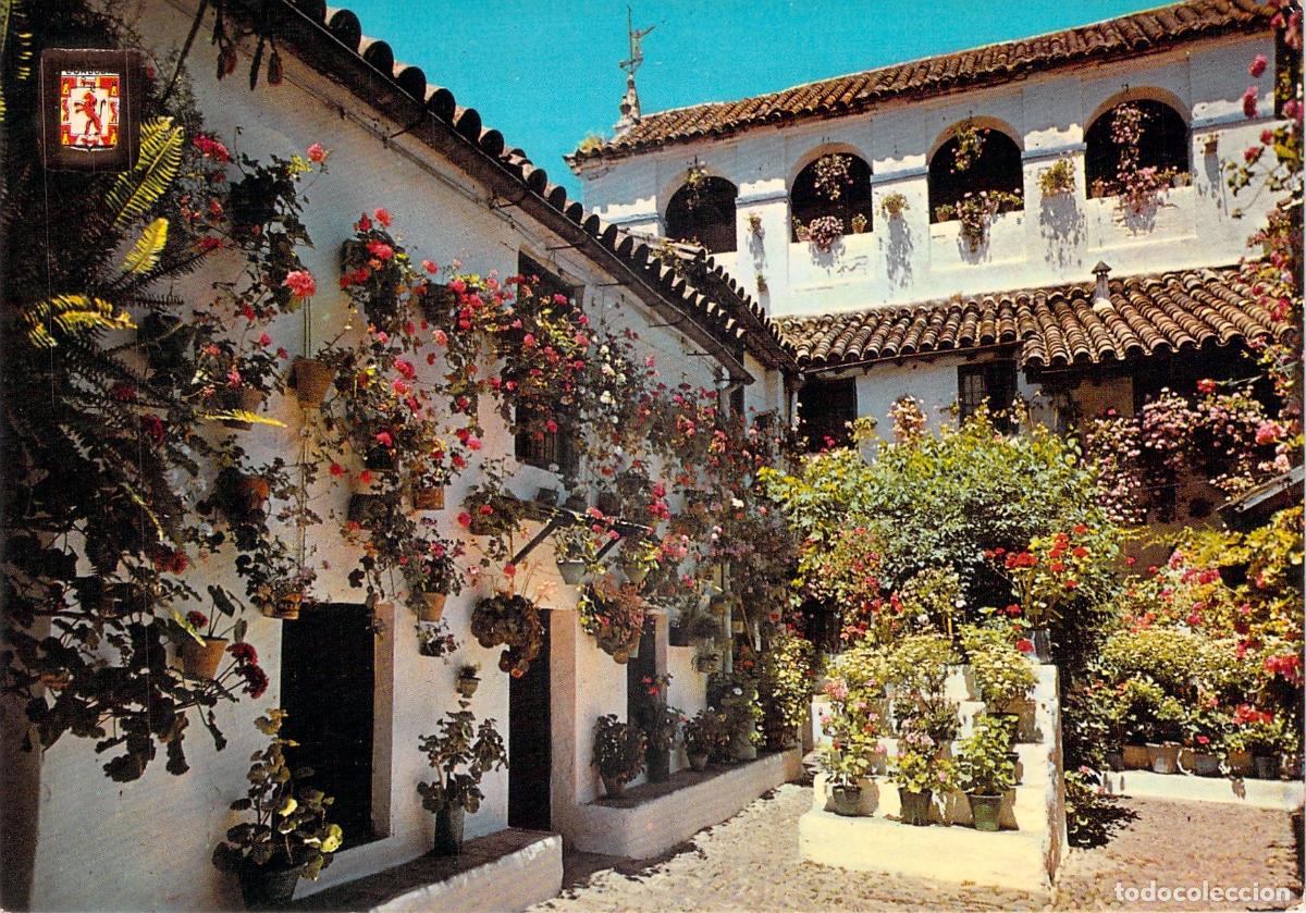 Postales: Postal de Patio Cordob&eacute;s con Flores