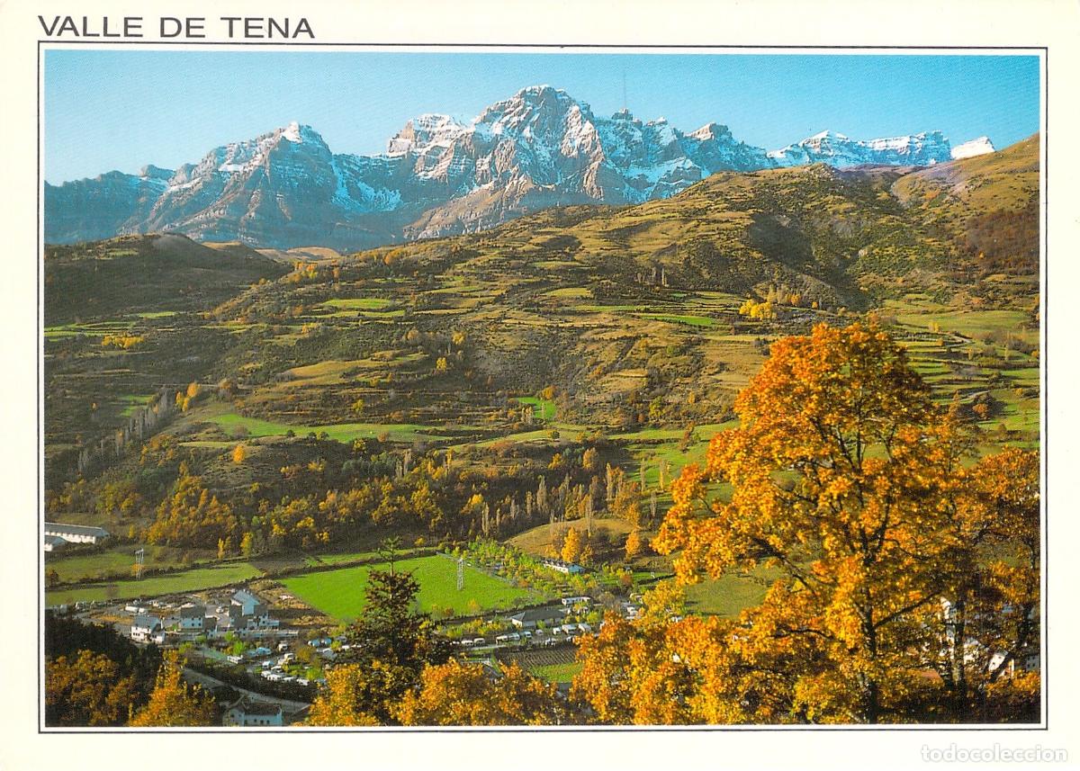 Postales: Postal de Escarrilla y el Valle de Tena con vistas a Pe&ntilde;a Telera