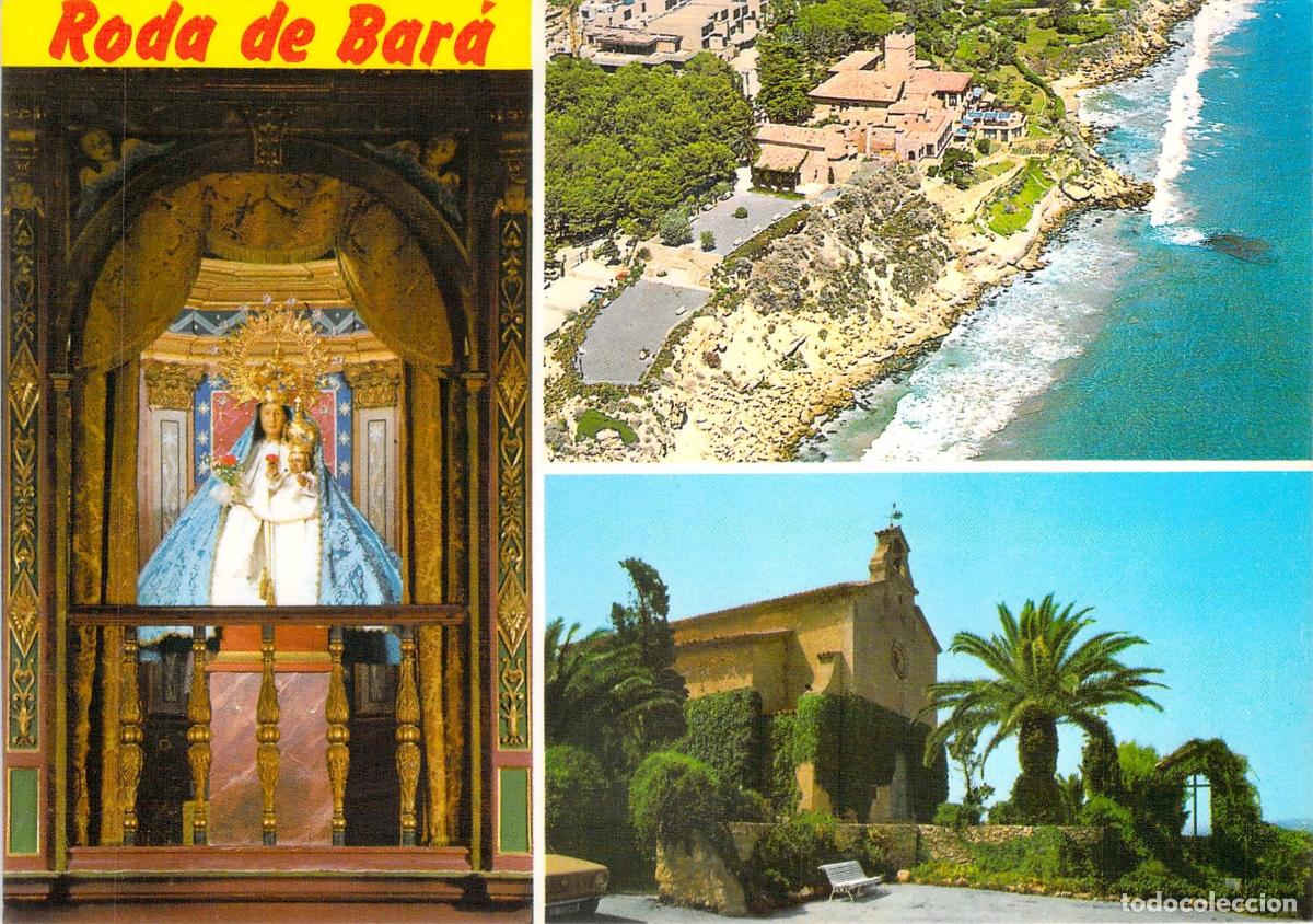 Postales: Postal de Roda de Bar&agrave;, Ermita y Castillo, Costa Dorada