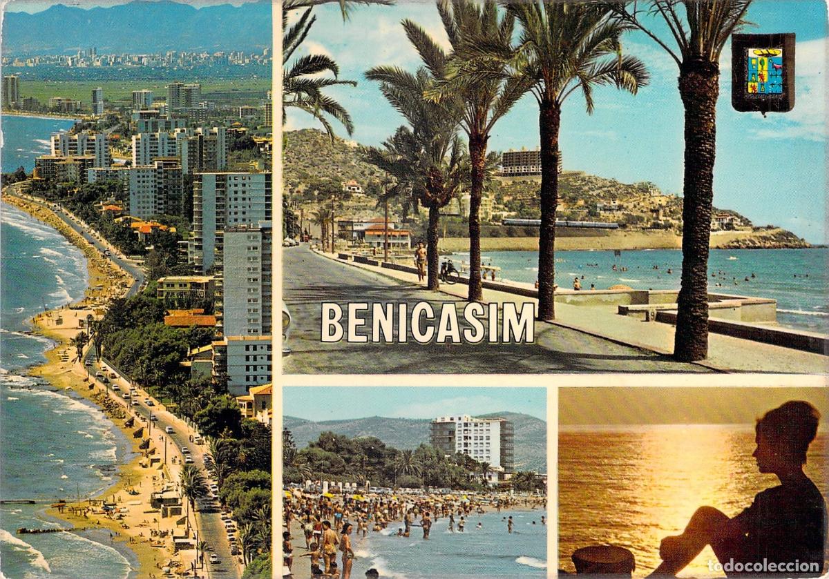 Postales: Postal de Benicasim, vista de costa y playa