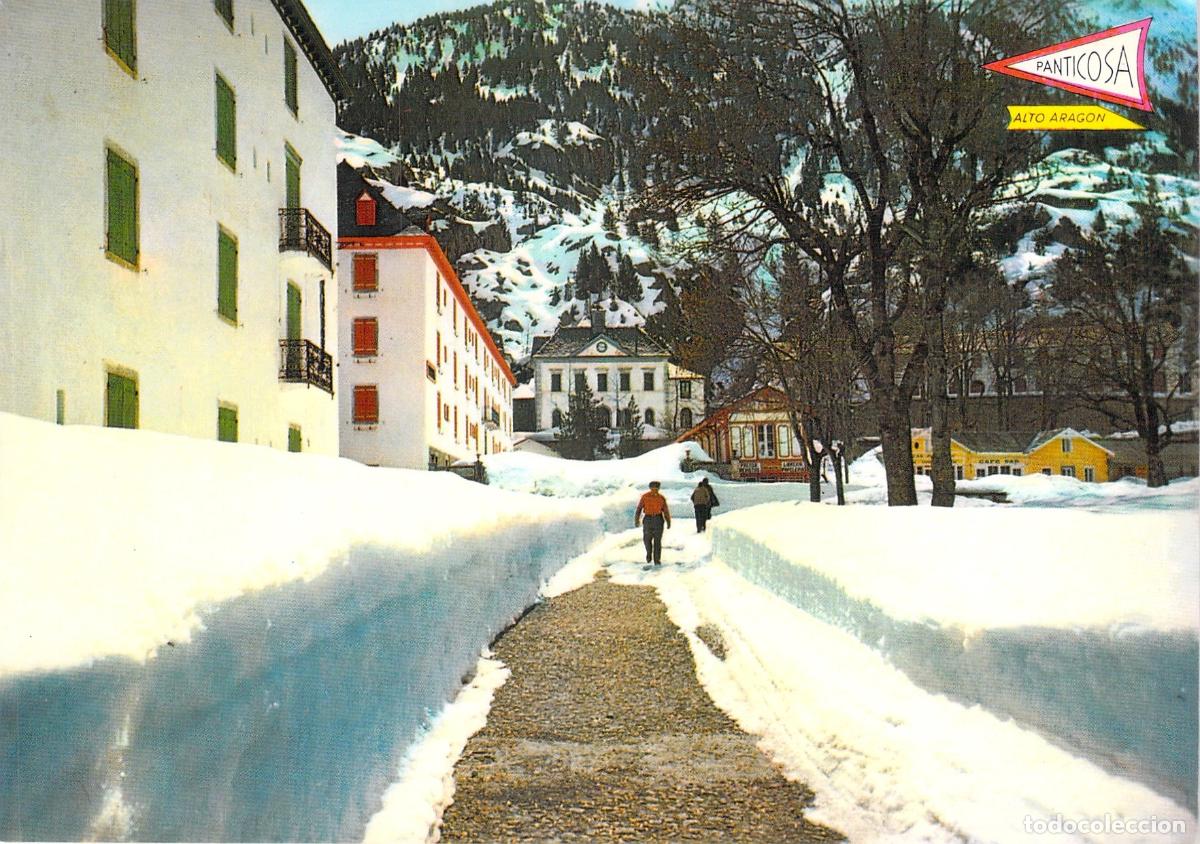 Postales: Postal del Balneario de Panticosa en el Pirineo Aragon&eacute;s con Nieve