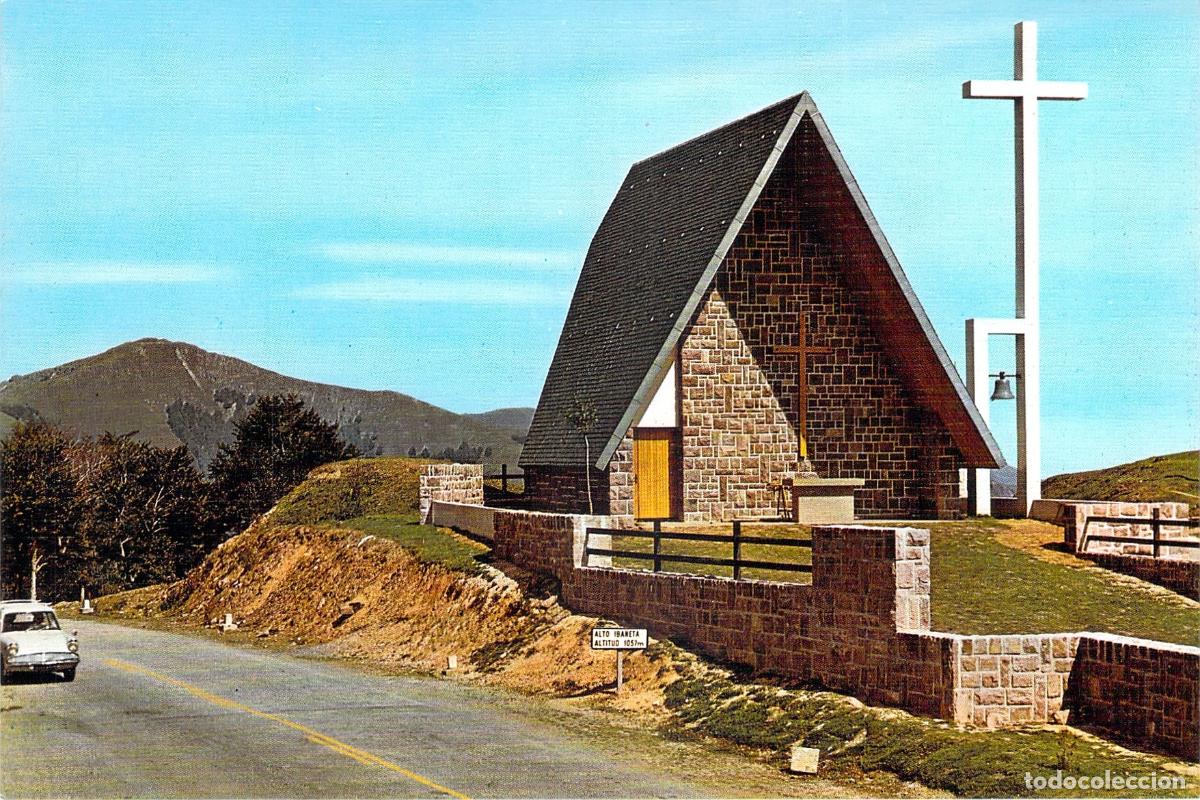 Postales: Postal de la Capilla en el Puerto de Iba&ntilde;eta, Roncesvalles