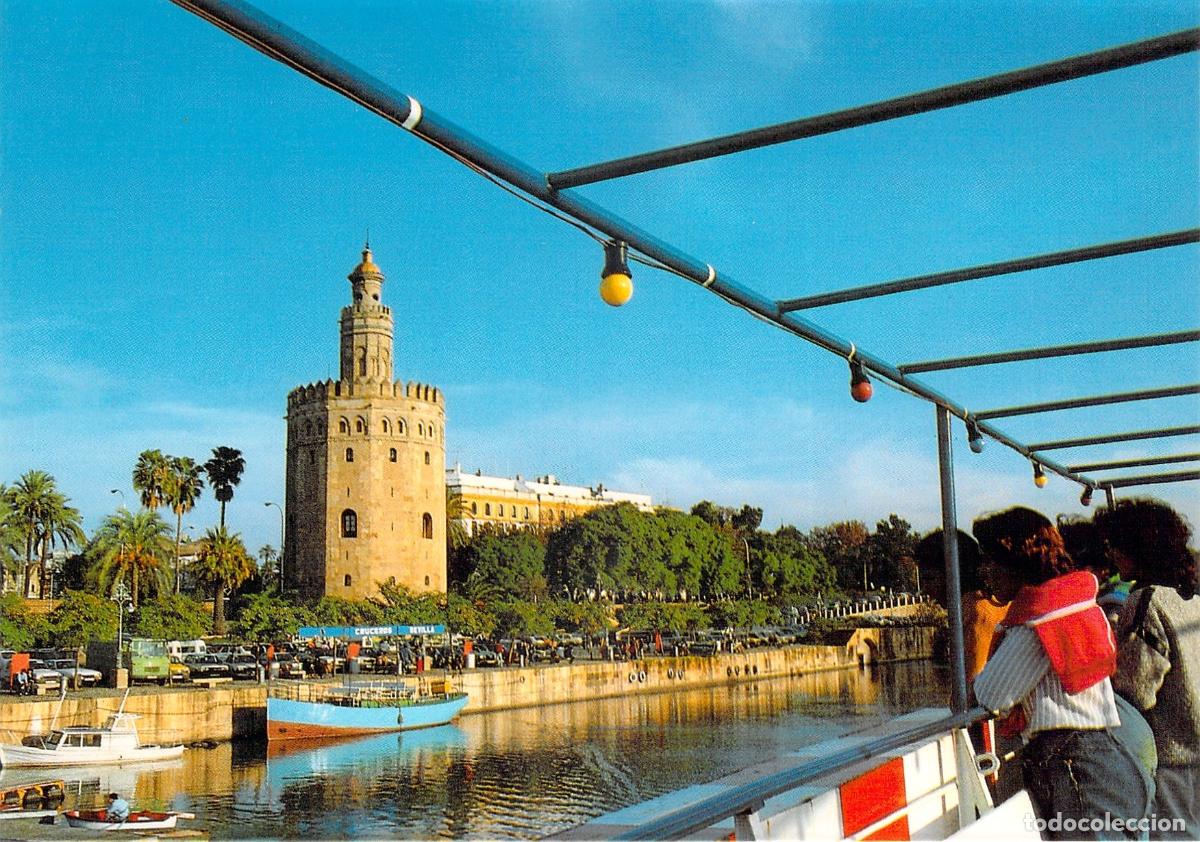 Postales: Postal de la Torre del Oro y el r&iacute;o Guadalquivir en Sevilla