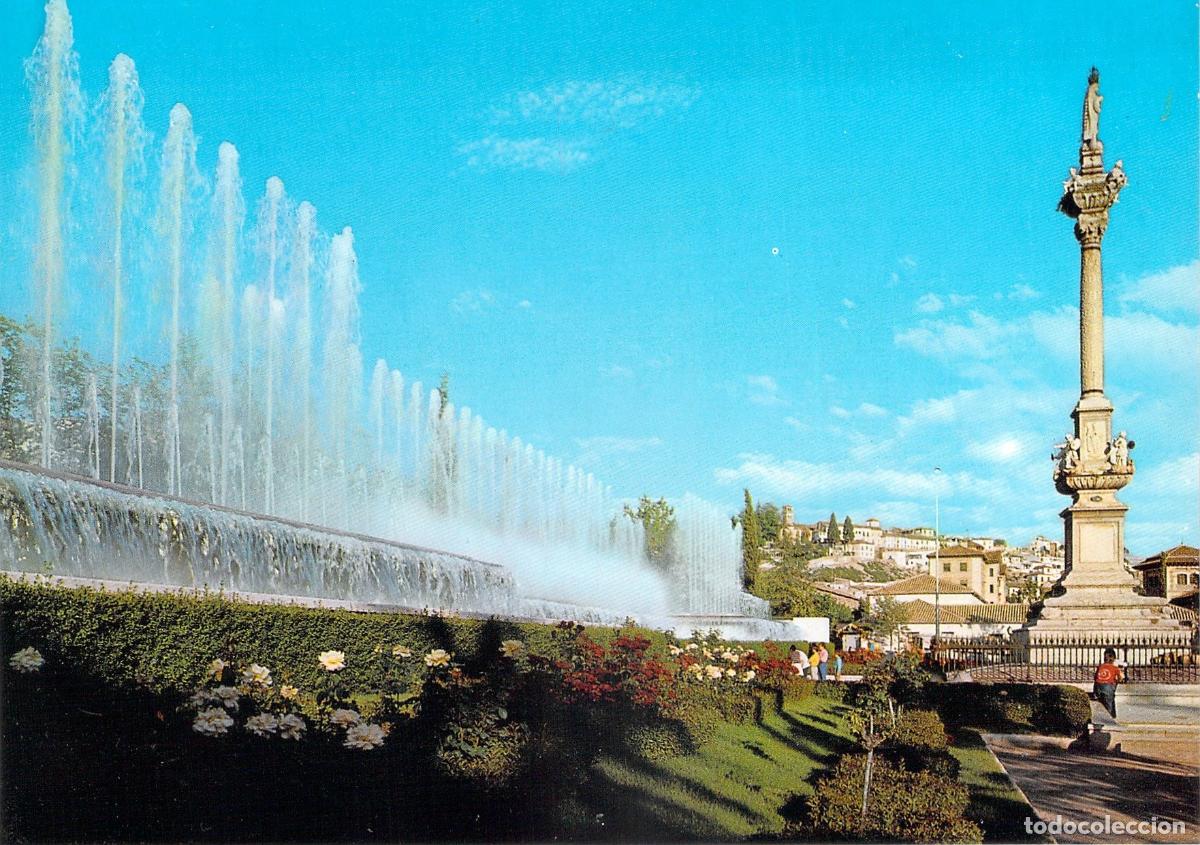 Postales: Postal de la Fuente del Triunfo en Granada