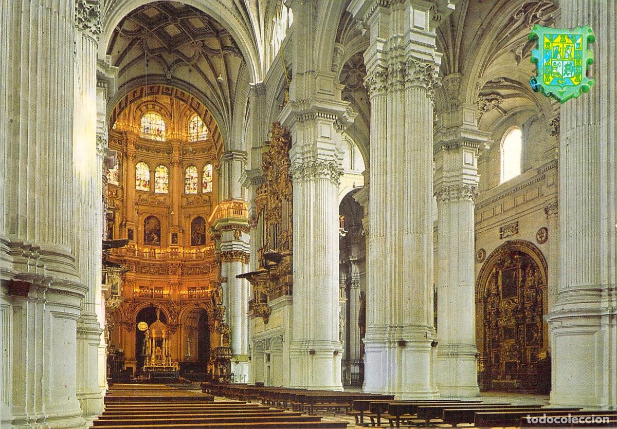 Postales: Postal de la Catedral de Granada Capilla Mayor y Columnas