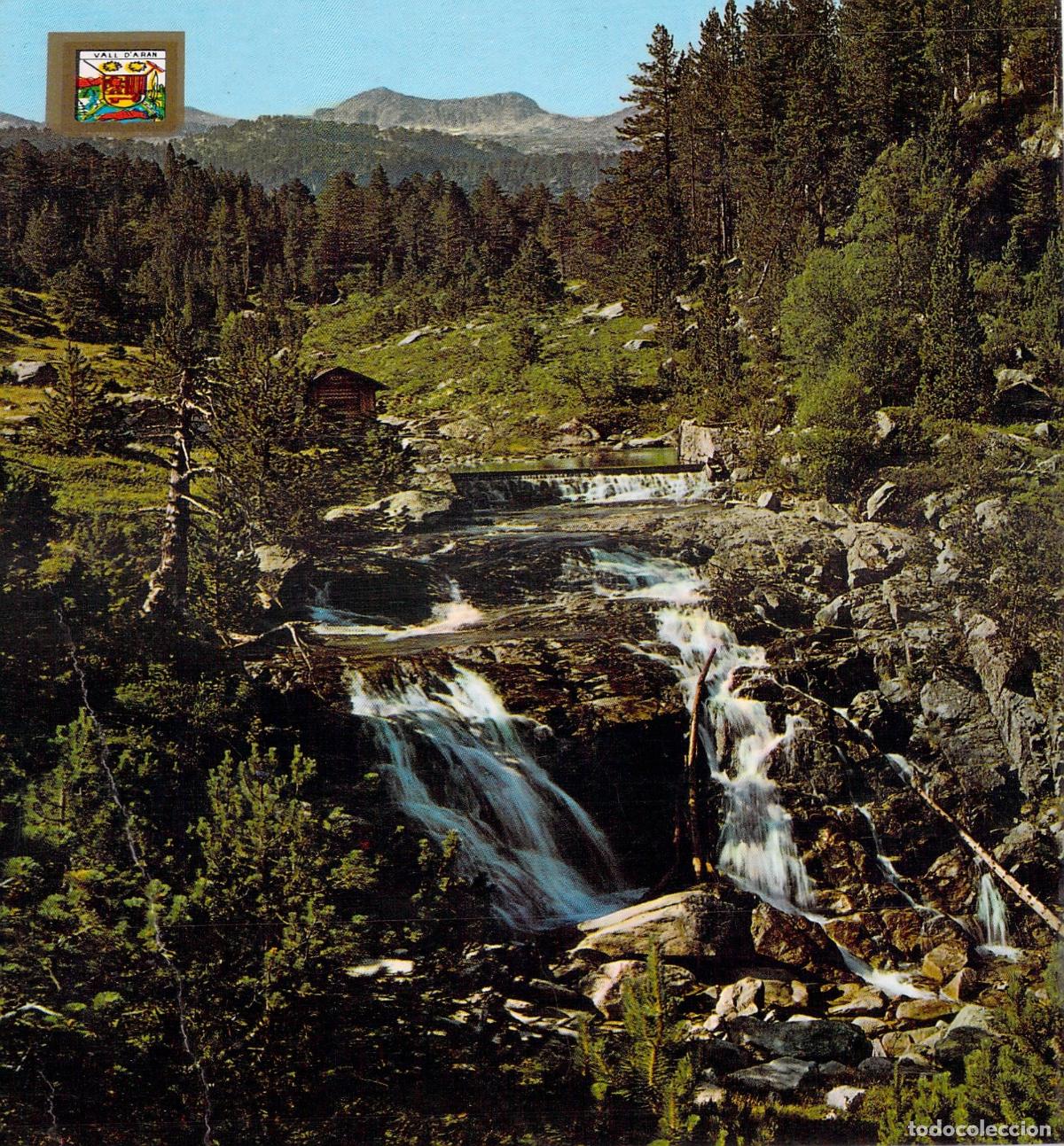 Postales: Postal de la Cascada de Aig&uuml;es Tortes en el Pirineo Catal&aacute;n