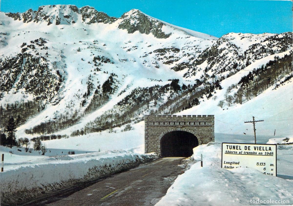 Postales: Postal de la boca sur del T&uacute;nel de Viella en el Pirineo Catal&aacute;n