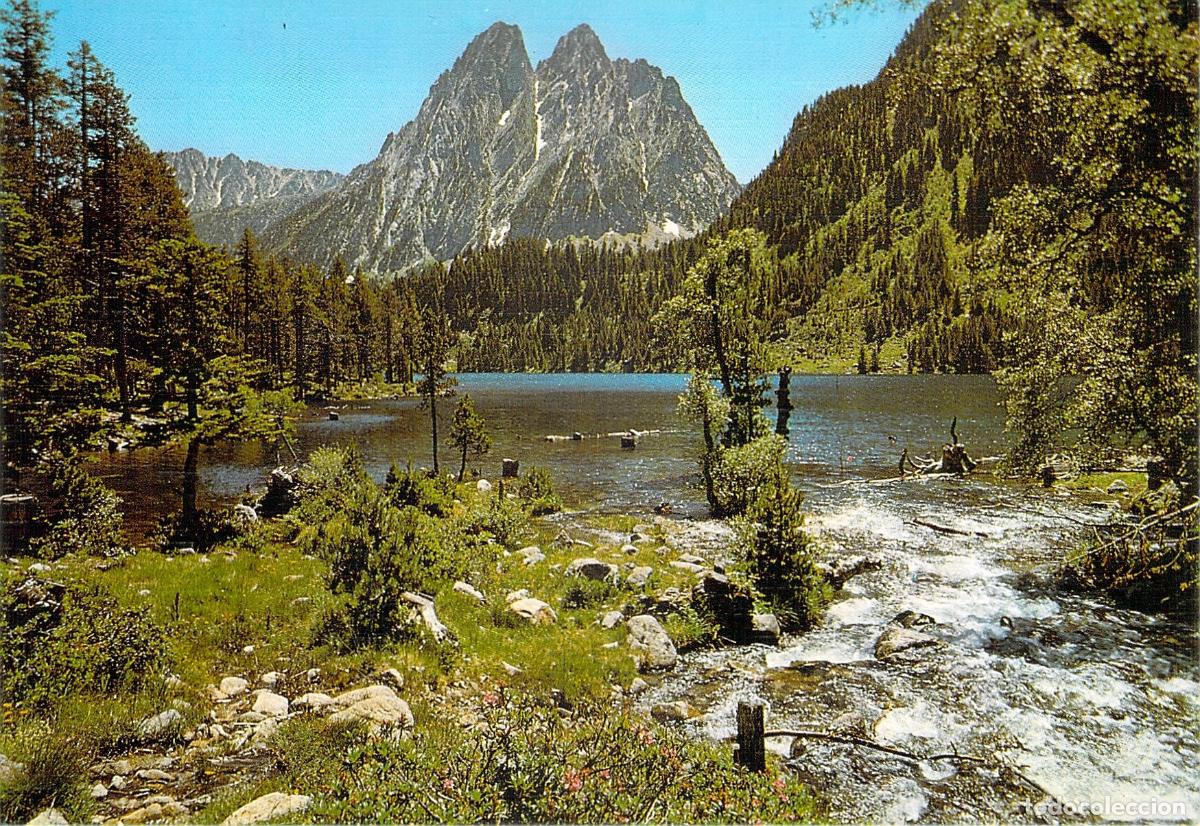 Postales: Postal de Estany de Sant Maurici y Els Encantats en Espot